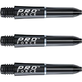 Winmau Pro-Force Black Extra Short Nylon Ring Grip Dart Stems - 1 Set per Pack (3 shafts in Total)