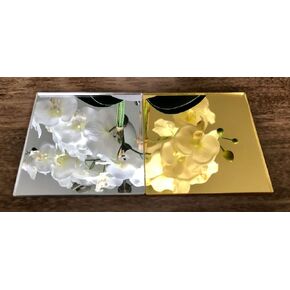 3 Pack Mirror Cast Acrylic Plexiglass Sheets 1/8" Thick (3mm) Easy to Cut Plastic Plexi Glass with Protective Paper for Signs, DIY Display Projects, Crafts, Shelves (Gold Mirror, 8" x 16")