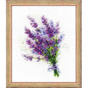 RIOLIS Counted Cross Stitch Kit 6"X7"-Bouquet With Lavender (14 Count) -R1607