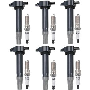 Ignition Coil Packs Iridium Spark Plugs 04606869AA UF502 Set of 6 Compatible with Chrysler 300 Town Country Sebring Pacifica Dodge Charger Nitro Avenger