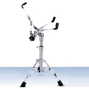 حامل الطبل Snare Drum Stand ذو دعامة مزدوجة وقابل للتعديل مع عصا الطبل يناسب طبول قطر 10 بوصة - 14 بوصة، نطاق الارتفاع 14 - 23 بوصة للمبتدئين