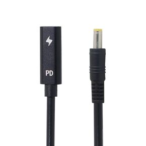 cablecc Type C USB-C Female Input to DC 4.0x1.3mm Power PD Charge Cable fit for Laptop 18-20V