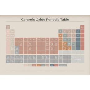 Ceramic Knowledge Metal Sign Vintage Office Decor Ceramic Oxide Periodic Table Tin Poster Home Club Room Wall Decoration Plaque 8x12 Inches