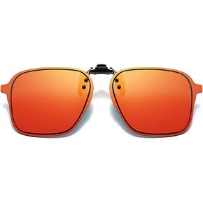 Polarized Clip on Sunglasses over Prescription Glasses UV Protection Anti Glare Flip-up Clip-on Sun Shades Unisex