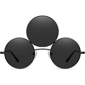 Third Eye Sunglasses Reflective Mirrored Black Lens Black Frames