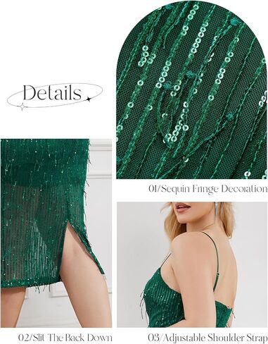 BeryLove Womens Sequin Cocktail Dress Sparkly Glitter Spaghetti Strap Party Club Dress Bodycon Dresses Prom Dress for Teens in Saudi Arabia