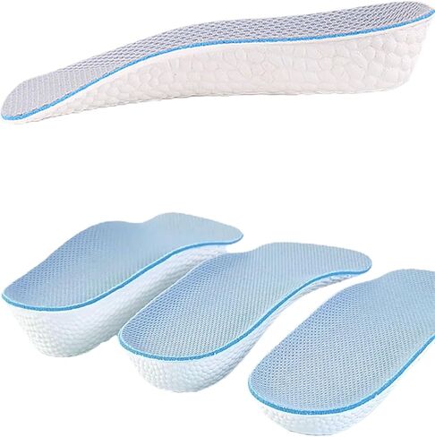 Height Increase Insoles - Enhanced Arch Support & Leg Length Discrepancy Correction, Comfortable Heel Lift Shoe Inserts, Unisex Design, 0.6 Inch Elevator Cushion, 1 Pair, Grey in Saudi Arabia