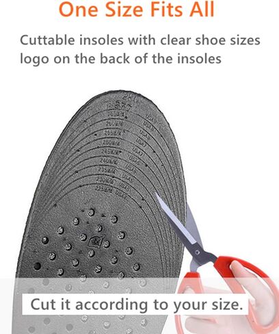 Height Increase Insoles 4 Layers, 1.2 to 3 Inches Shoe Lifts, Universal Breathable Non-Slip Taller Shoes Insoles Heel Protector Pads with Air Cushion for Women and Men, 3cm-7.5cm, 1 Pair in Saudi Arabia