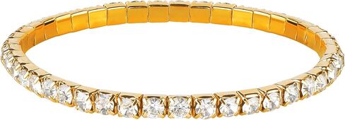 Zealmer Sparkle Multicolor Rhinestone Stackable Stretch Bracelets for Women in Kuwait