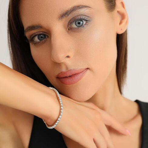 Zealmer Sparkle Multicolor Rhinestone Stackable Stretch Bracelets for Women in Kuwait