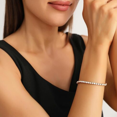 Zealmer Sparkle Multicolor Rhinestone Stackable Stretch Bracelets for Women in Kuwait