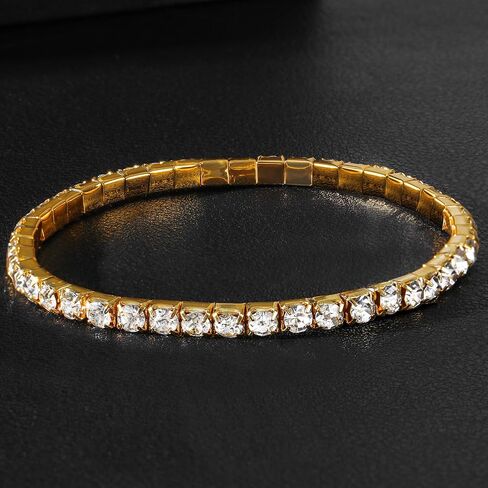Zealmer Sparkle Multicolor Rhinestone Stackable Stretch Bracelets for Women in Kuwait