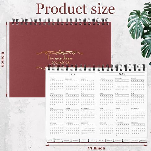Zhanmai 5 Year Planner Calendar with Tabs 2025 to 2028 11 x 8.5 Inches 5 Year Calendar Monthly Schedule Organizer Spiral Bound(Blue) in Saudi Arabia