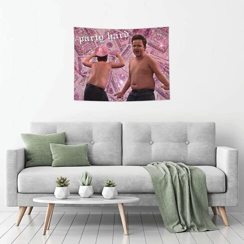 HYYCCUE Gibby Requires Coochie Small Tapestry For Bedroom College Dorm Home Decor Wall Hanging Meme Funny Tapestry 29"X37" in Saudi Arabia