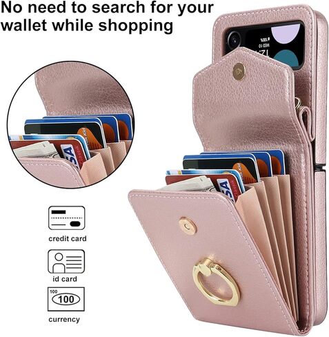 حافظة هاتف Asuwish لهاتف Samsung Galaxy Z Flip 3 5G 2021 مع حلقة حجب RFID وحزام معصم وحامل بطاقة الائتمان وإكسسوارات الخلايا الجلدية ZFlip3 Z3 Flip3 3Z للنساء والرجال أرجواني in Kuwait