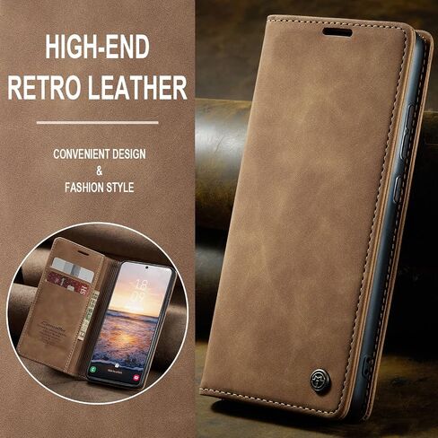 SINIANL Samsung Galaxy S24 Case Wallet, Galaxy S24 Leather Case, Wallet Case Book Folding Flip Case with Kickstand Card Holders Slots Protective Cover for Galaxy S24 Black in Saudi Arabia