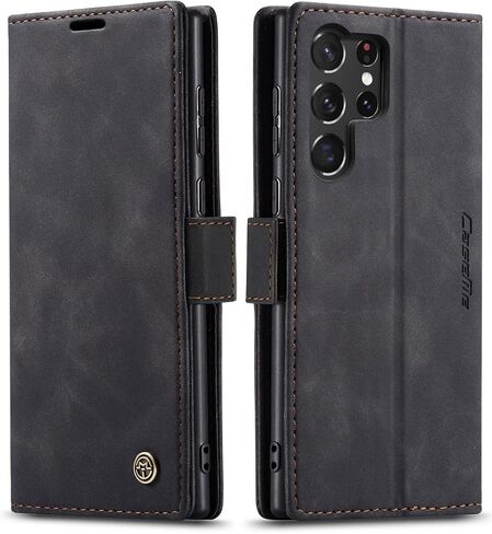 SINIANL Samsung Galaxy S24 Case Wallet, Galaxy S24 Leather Case, Wallet Case Book Folding Flip Case with Kickstand Card Holders Slots Protective Cover for Galaxy S24 Black in Saudi Arabia