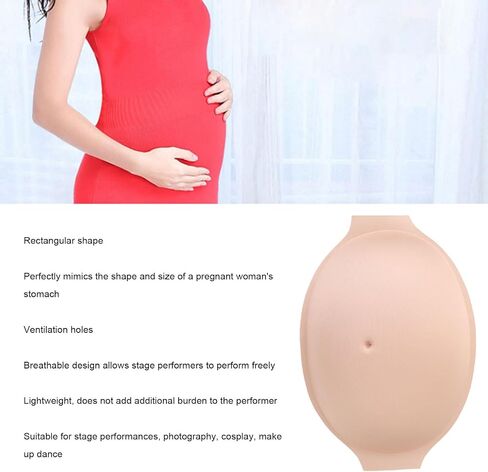 HURRISE Fake Pregnant Belly, Fake Padded Pregnancy, Film Props TV Series Props Spoof Costume Cosplay, Breathable Lightweight Pregnant Tummy for Props Costumes Cosplay Pregnant Women 1-5 Months Old in Saudi Arabia