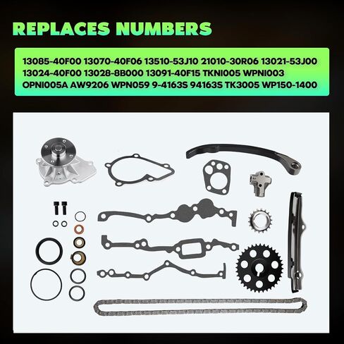 SCITOO TK3005 WP150-1400 مجموعة أدوات سلسلة توقيت المحرك مجموعات مع مضخة مياه يستبدل لنيسان بيك اب D21 240SX 2.4L 1989-1997 in Kuwait