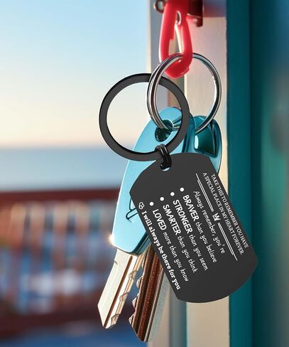 Drive Safe Keychain - I Love You Gifts from Mother - Christmas, Birthday Gift for Son Daughter in Kuwait