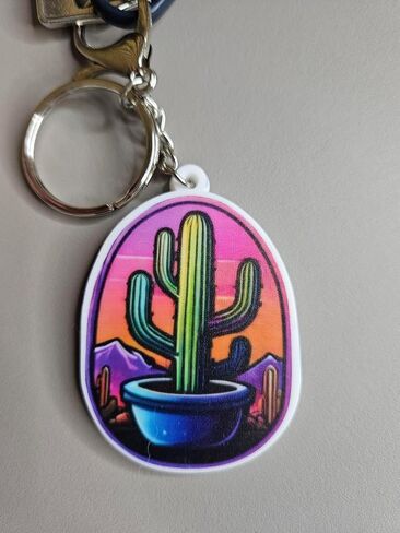 2.5" Cactus Key Chain Aesthetic - Western Cactus Key Chains Keychains for Backpacks Men Women Guys Gifts - Lobster Clasp Western Cactus Keychain Accessories in Saudi Arabia