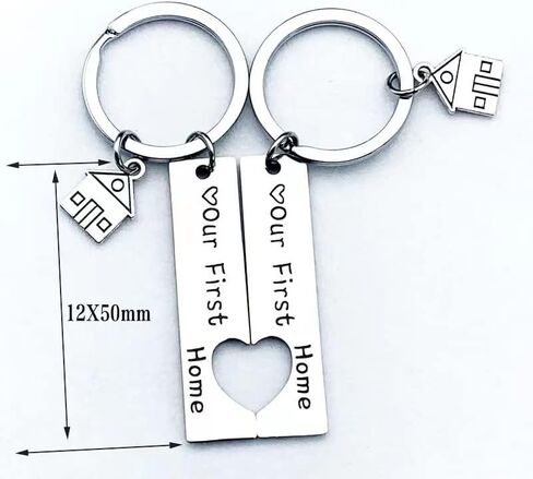 Keychain New Home, Our First Home Keychains, New Home Keychains, First Home Present for Family, New Home Housewarming Gift, 2pcs a Set in Saudi Arabia