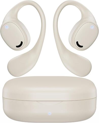 Open Ear Headphones - Airflow Pro Bluetooth 5.3 Earbud Wireless Earphones Headset for Running and Outdoor Activities with Immersive Sound(Black) in Saudi Arabia