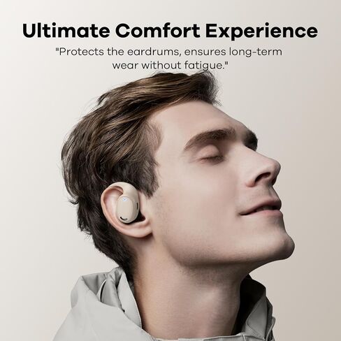 Open Ear Headphones - Airflow Pro Bluetooth 5.3 Earbud Wireless Earphones Headset for Running and Outdoor Activities with Immersive Sound(Black) in Saudi Arabia