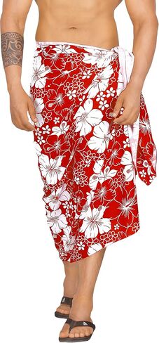 LA LEELA Men's Sarong Bath Swim Pareo Aloha Wrap in Kuwait