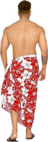 LA LEELA Men's Sarong Bath Swim Pareo Aloha Wrap in Kuwait