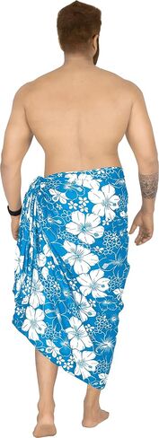 LA LEELA Men's Sarong Bath Swim Pareo Aloha Wrap in Kuwait