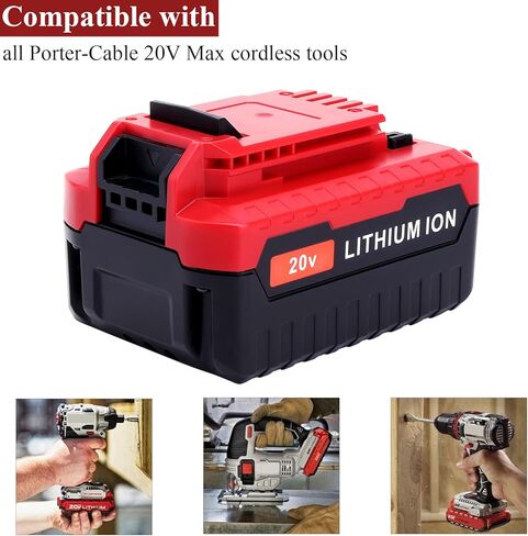 Lasica متوافق مع كابل بورتر 20 فولت 6.0 أمبير استبدال بطارية ليثيوم لبطارية كابل بورتر PCC685L PCC680L PCC681L PCC682L PCC685LP 20 فولت ماكس أدوات الحفر/التأثير، حزم بطاريات، 2 حزمة in Kuwait