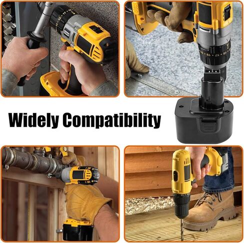 【2Packs Battery 12V 3.6Ah 】Replacemnet Battery and Charger for Dewalt 12V Battery DW9071 DC9072 DE9037 DE9071 DE9072 DE9074 DE9075 Cordless Power Compatible with Dewalt 12 Volt Battery Chargers Black in Saudi Arabia
