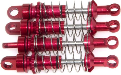 Shock Absorber Compatible with MN78 MN-78 1/12 RC Car Aluminum Alloy Full Metal Upgrade Part Accessory 4Pcs(Red) in Saudi Arabia