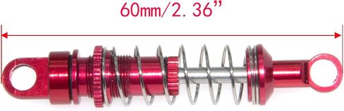 Shock Absorber Compatible with MN78 MN-78 1/12 RC Car Aluminum Alloy Full Metal Upgrade Part Accessory 4Pcs(Red) in Saudi Arabia