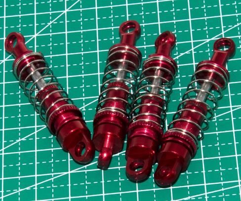 Shock Absorber Compatible with MN78 MN-78 1/12 RC Car Aluminum Alloy Full Metal Upgrade Part Accessory 4Pcs(Red) in Saudi Arabia