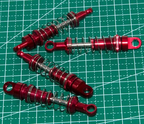 Shock Absorber Compatible with MN78 MN-78 1/12 RC Car Aluminum Alloy Full Metal Upgrade Part Accessory 4Pcs(Red) in Saudi Arabia