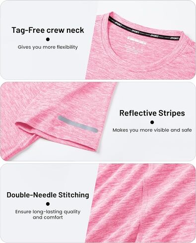 MAGCOMSEN Men's Workout T-Shirts Quick Dry Athletic Moisture Wicking Performance Shirt for Running Gym in Kuwait