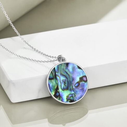 Moon Sun ​Star Necklace 925 Sterling Silver Abalone Shell Celestial Jewelry Gift for Women in Kuwait
