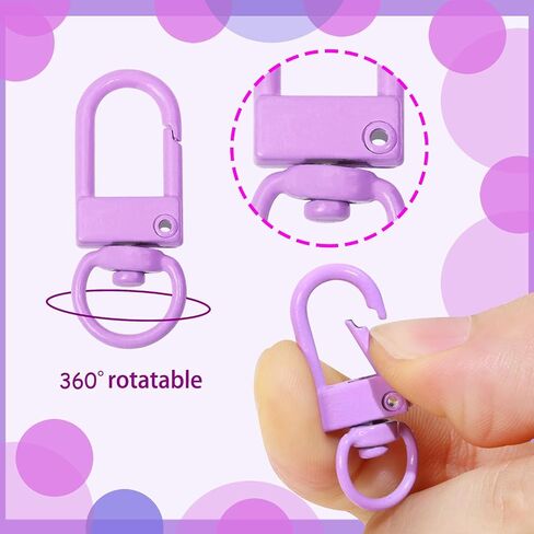 Tupalizy 45PCS Small Metal Lobster Claw Clasps Lanyard Clips Swivel Snap Hooks for Key Chains Purses Straps Bag Charms Dog Tags Zipper Jewelry Making Connector DIY Craft Projects,32mm, Mixed Color in Saudi Arabia