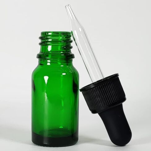Bioll 10ml (1/3 oz) Glass Dropper Bottle. Essential Oil Bottle With Glass Eye Droppers. For Lab Bottles, Alcohol Bottles And Sterilize Water Bottles-24Pcs (Amber) in Saudi Arabia