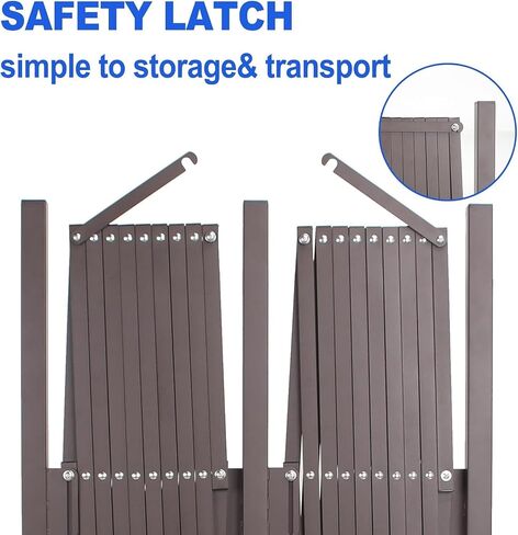 Expandable Outdoor Dog Gate with 360° Wheels, Aluminum Portable Pet Fence, Adjustable Folding Security Barricade, 129 x 15.5 x 40.5 Inches Expansion Size，Folding Security Gates with Wheels in Saudi Arabia