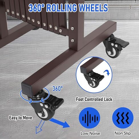 Expandable Outdoor Dog Gate with 360° Wheels, Aluminum Portable Pet Fence, Adjustable Folding Security Barricade, 129 x 15.5 x 40.5 Inches Expansion Size，Folding Security Gates with Wheels in Saudi Arabia