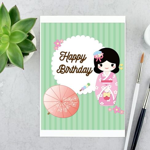 قوالب قطع الدمية اليابانية من GLOBLELAND قالب الكيمونو والمراوح والمظلات وأزهار الكرز مقطوعة على شكل ثقافة شرقية من أجل صنع البطاقات وبطاقات القصاصات والحرف اليدوية in Kuwait