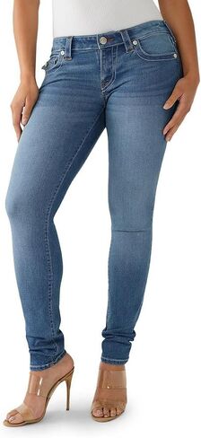 True Religion Women's Stella Low Rise Flap Skinny Fit Jean, Medium Techno Wash, 31 in Saudi Arabia