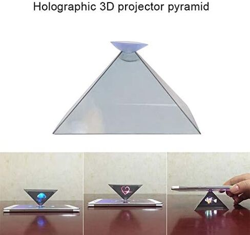 Arinda 3D Hologram Pyramid Display Projector Video Stand Portable for Smart Mobile Phone in Saudi Arabia