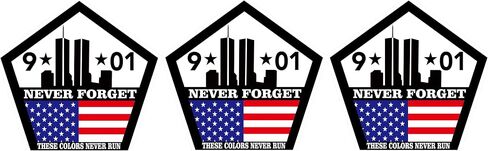 3 pcs Always Remember 9-11 Hard Hat Sticker Patriotic Decal, US Flag American Sticker Patriotic Bumper Car in Saudi Arabia