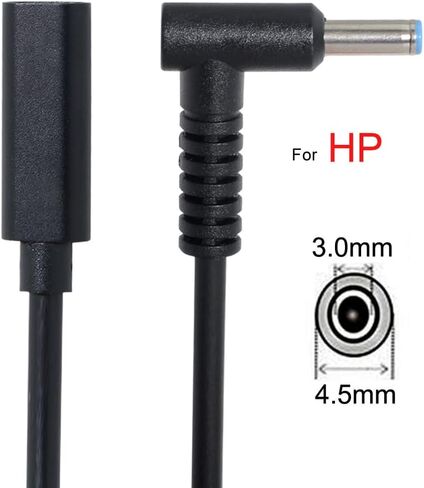 cablecc Type C USB-C Female Input to DC 5.5x2.1mm Power PD Charge Cable fit for Laptop 18-20V in Saudi Arabia