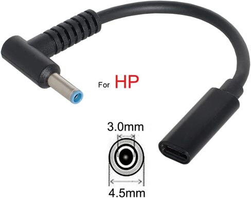 cablecc Type C USB-C Female Input to DC 5.5x2.1mm Power PD Charge Cable fit for Laptop 18-20V in Saudi Arabia