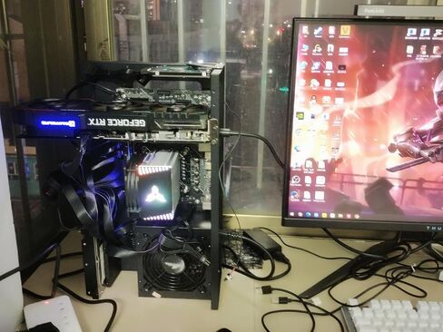 حامل هيكل مفتوح للكمبيوتر الصناعي ATX كرف اللوحة الأم جهاز تعدين تشفير Bitcoin Miner in Kuwait
